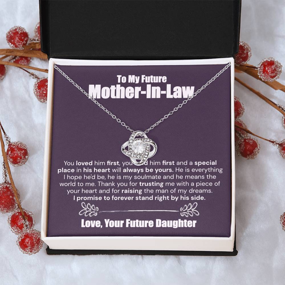 To My Future Mother-In-Law I Promise - The Love Knot Necklace Love Knot Necklace