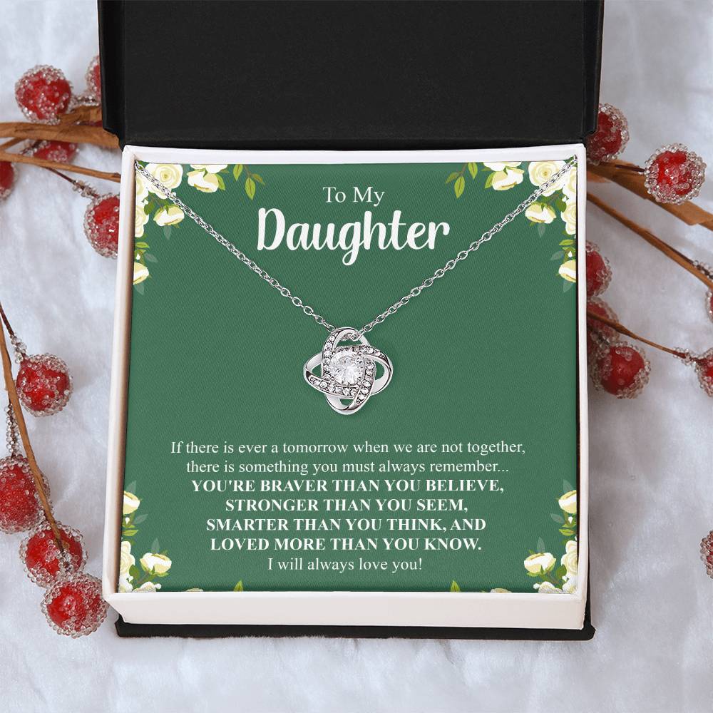To My Daughter Necklace Gift From Mom Mothers Day Gift For Daughter From Mother Sentimental Jewelry Gifts For Daughter From Mom 6 Love Knot Necklace