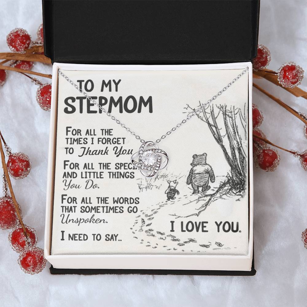 Meaningful Stepmom Bracelet Bonus Mom Bracelet Stepmom Birthday Gift Love Knot Necklace