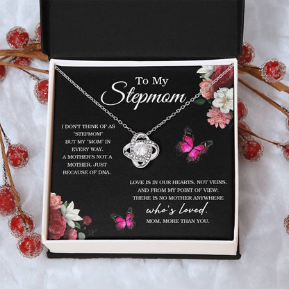 To My Stepmom Necklace Thank You Mom Jewelry Gift Mother's Day Gift Love Knot Necklace
