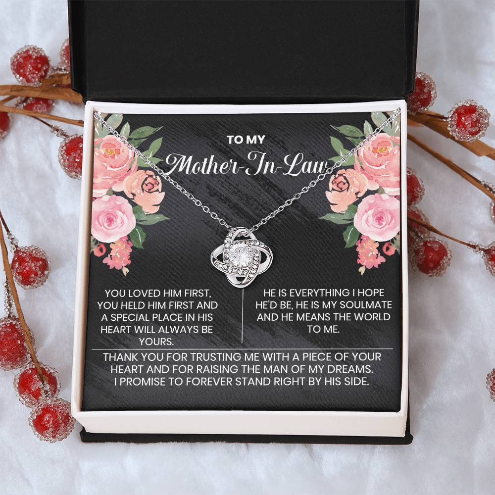 To My Mother-In-Law Thank You The Love Knot Necklace 1 Love Knot Necklace