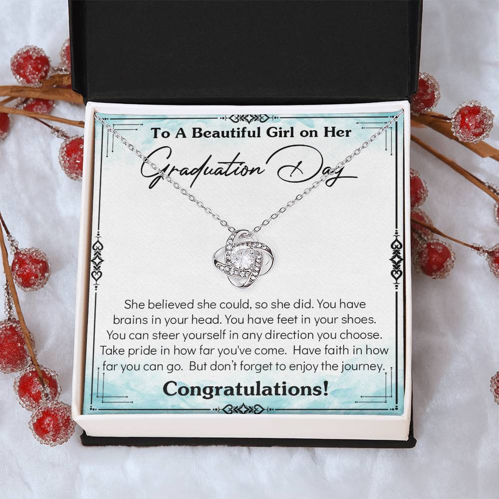Graduation Gift Necklace Graduation Gift For Her College Graduation Gift For Her High School Senior Graduation Class O Love Knot Necklace
