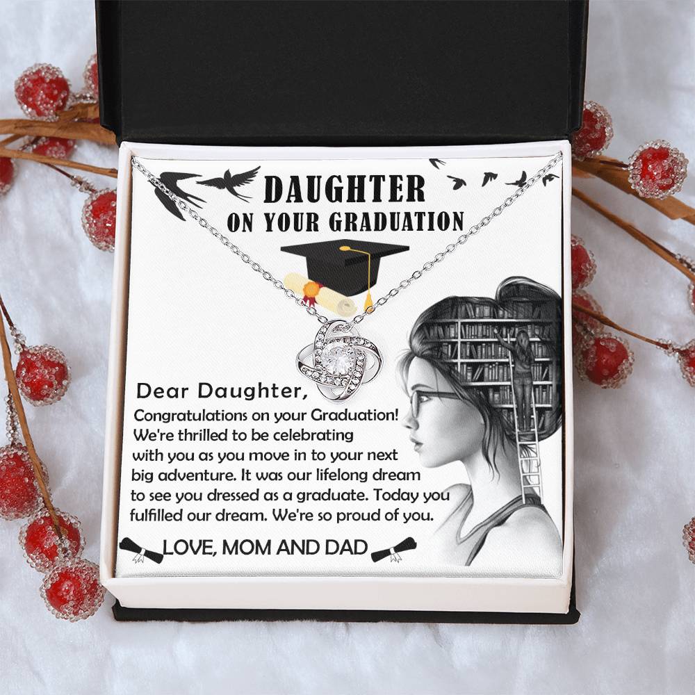 Graduation Necklace Graduation Gift For Daughter Graduation Gift Graduation Necklace Gift For Her Grad Necklace Gift Gift For Gr Love Knot Necklace