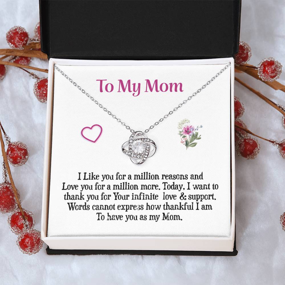 Gift For Mom - Love Knot Necklace Love Knot Necklace