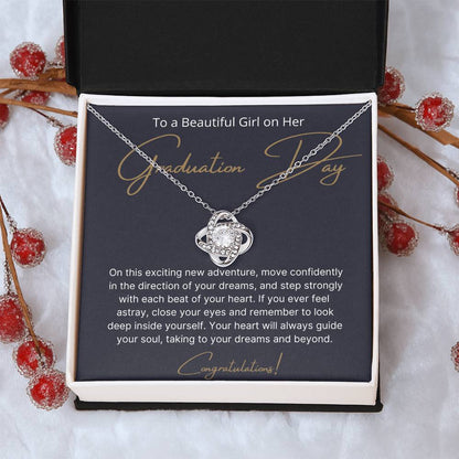 Gift For Girls On Graduation  Love Knot Necklace