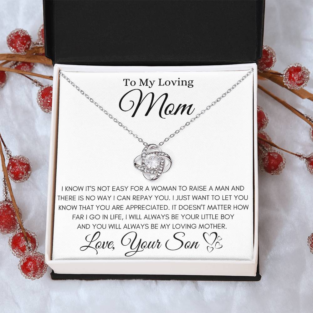 To My Loving Mom ?? - Love Knot Necklace Love Knot Necklace