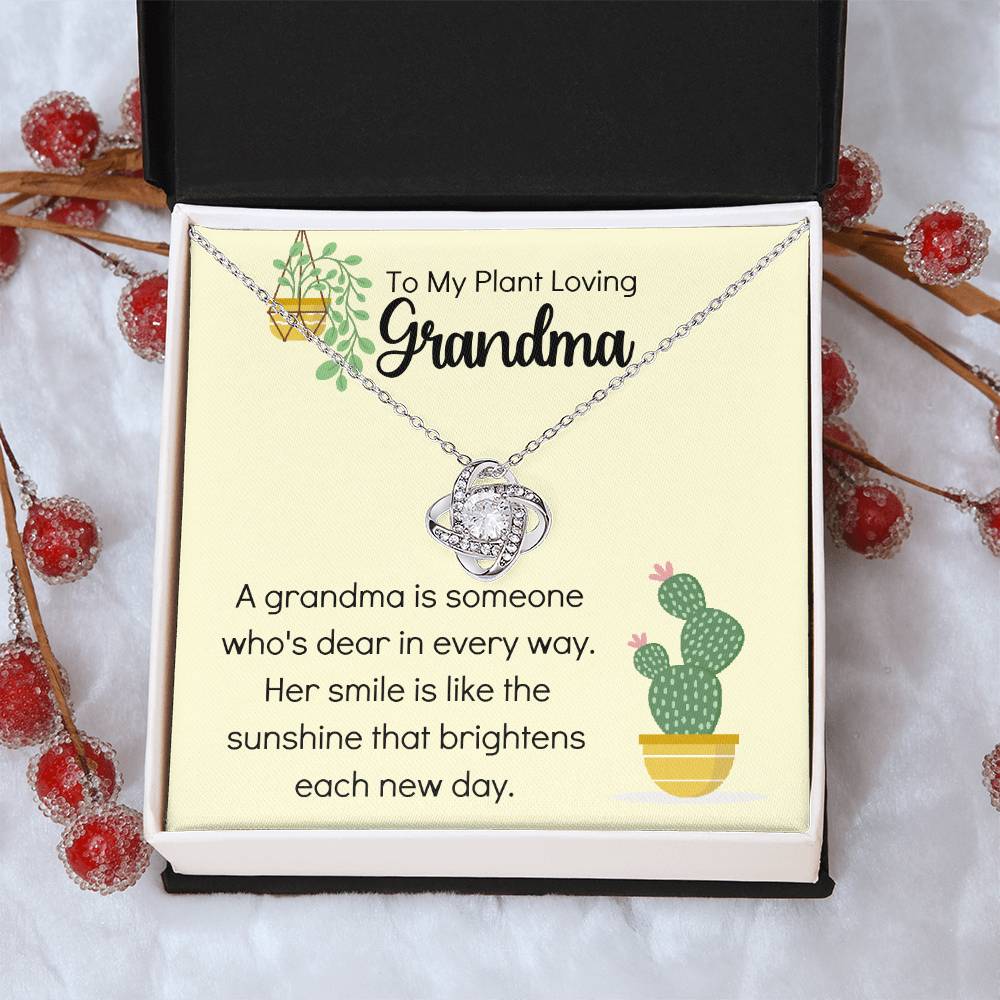 Plant Loving Gifts For Mothers Day Presents For Grandma Birthday Plant Lover Gift From Granddaughter Necklace Gift From Grandkids 1 Love Knot Necklace