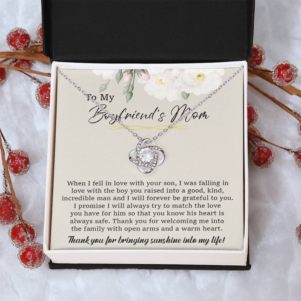 To My Boyfriend's Mom Necklace Gift For Boyfriend Mom Boyfriends Mom Mothers Day Gift Birthday Gift Boyfriend's Mom Love Knot Necklace