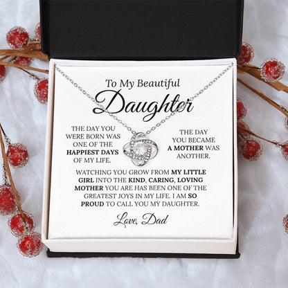 Heartfelt Mother's Day Gift For Daughter v2 Love Knot Necklace
