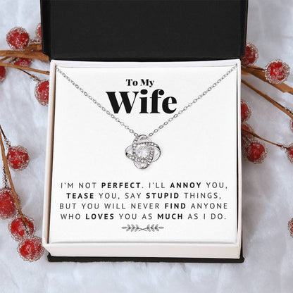 To My Wife - I Lo Love Knot Necklace