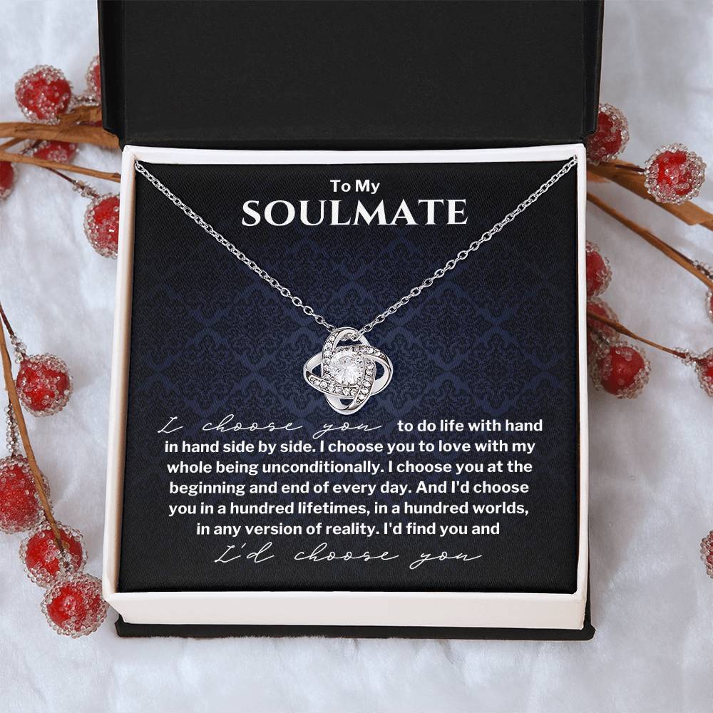 Soulmate - I Choose  Love Knot Necklace