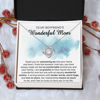 Gift For Boyfriend's Mom Comfortable Wonderful Mother Love Knot Necklace Love Knot Necklace