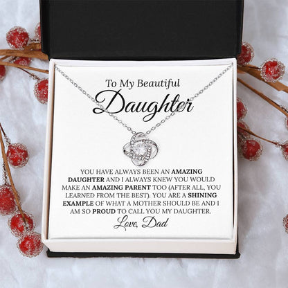 Heartfelt Mother's Day Gift For Daughter 1 Love Knot Necklace