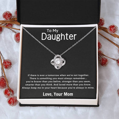 Gift For Daughter From Mom Daughter Mother Necklace Daughter Gift From Mom To My Daughter Daughters Birthday Unique Grown Up Daughter 1 Love Knot Necklace