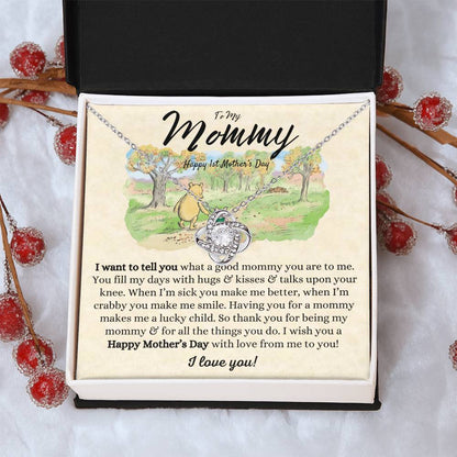 Mothers Day Gifts From Baby 1St Time Mothers Day Gift Mothers Day Necklace Gifts First Time Mom Mothers Day Gift From Baby Love Knot Necklace