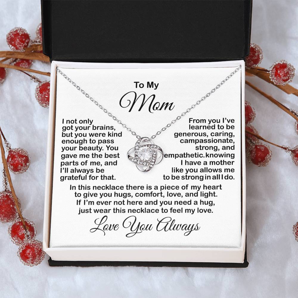 Gift For Mom From Daughter Son Mother's Day Gift For Mom Necklace For Mom Mother's Day Necklace For Mom From Daughter Son Kids Love Knot Necklace