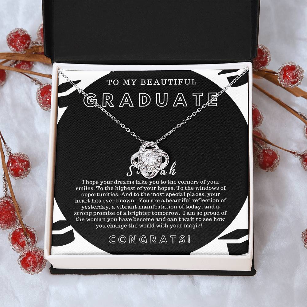 Graduation Gift For Best Friend Class Of 2022 Love Knot Necklace