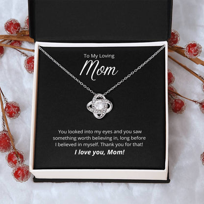 Thank You For Believing In Me ?? Love Knot Necklace