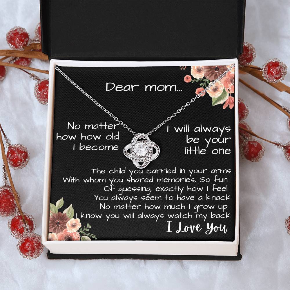 To My Mom Necklace Unique Gift From Daughter Or Son Mom Birthday Mother's Day Gift Love Knot Necklace