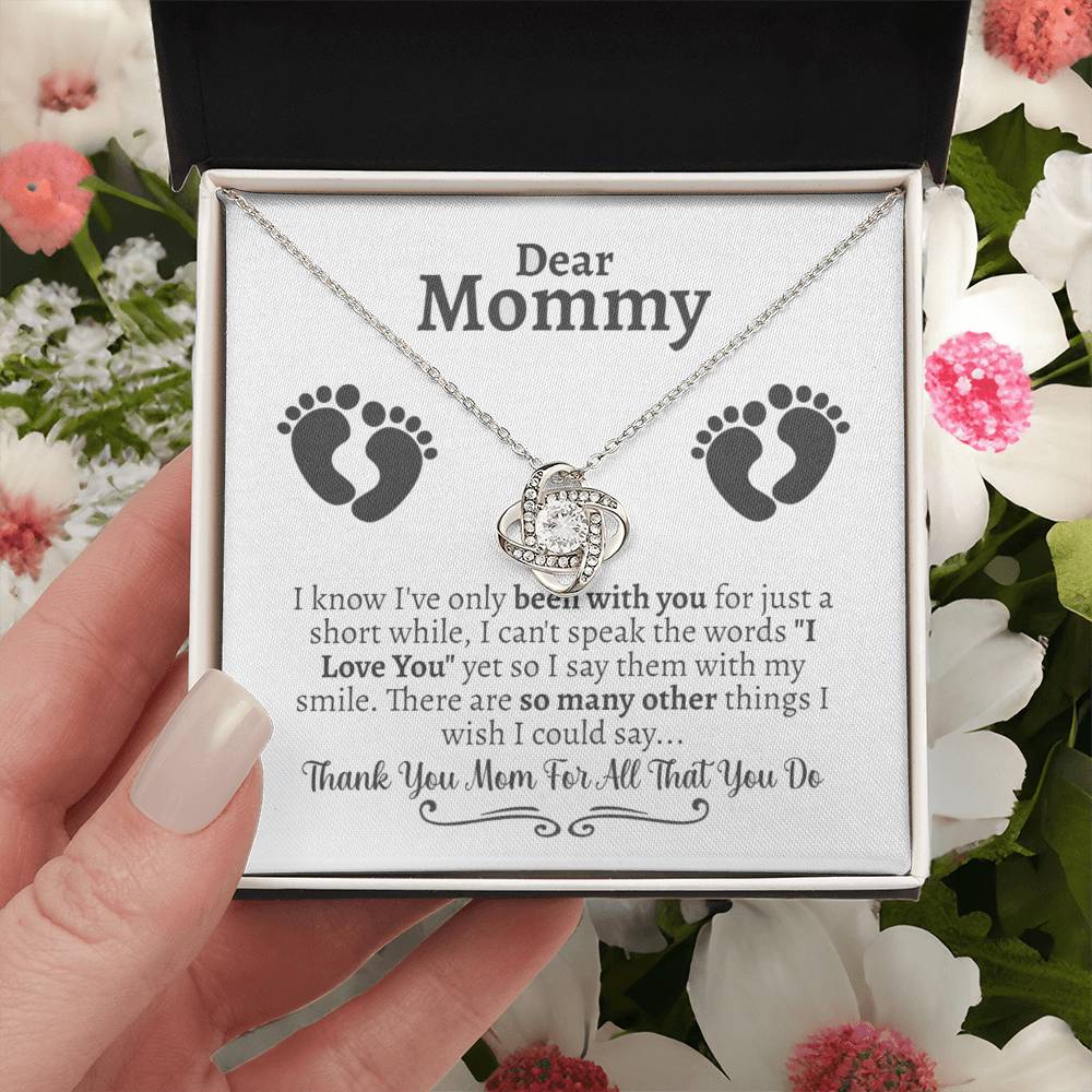 Mom Gift From Baby Gift For New Moms After Birth Birthday Gift From Baby To Mom Gift For Mom From Baby Boy Or Baby Girl Love Knot Necklace