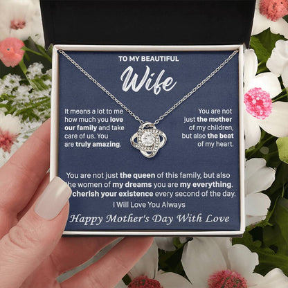 Gift For Wife Amazing The Mother Happy Love Knot Necklace Love Knot Necklace