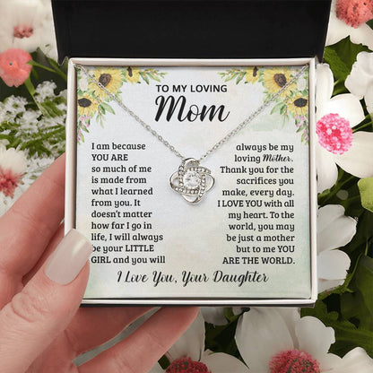 Mothers Day Gifts From Daughter - Love Knot Necklace Love Knot Necklace