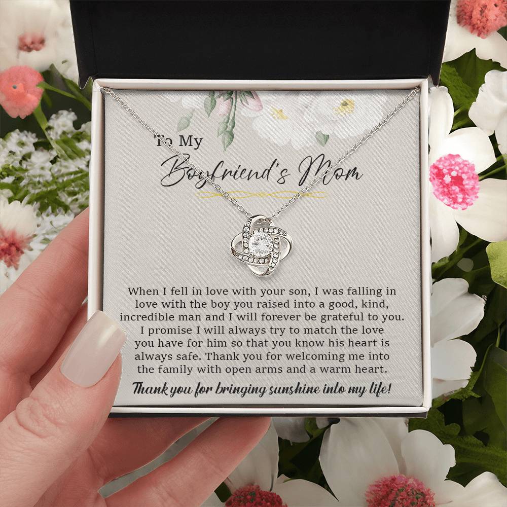 To My Boyfriend's Mom Necklace Gift For Boyfriend Mom Boyfriends Mom Mothers Day Gift Birthday Gift Boyfriend's Mom Love Knot Necklace