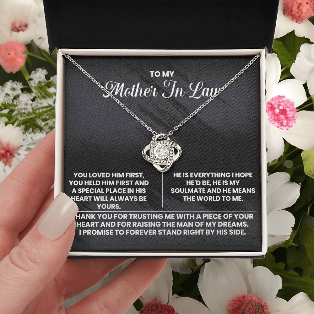To My Mother-In-Law Thank You The Love Knot Necklace Love Knot Necklace