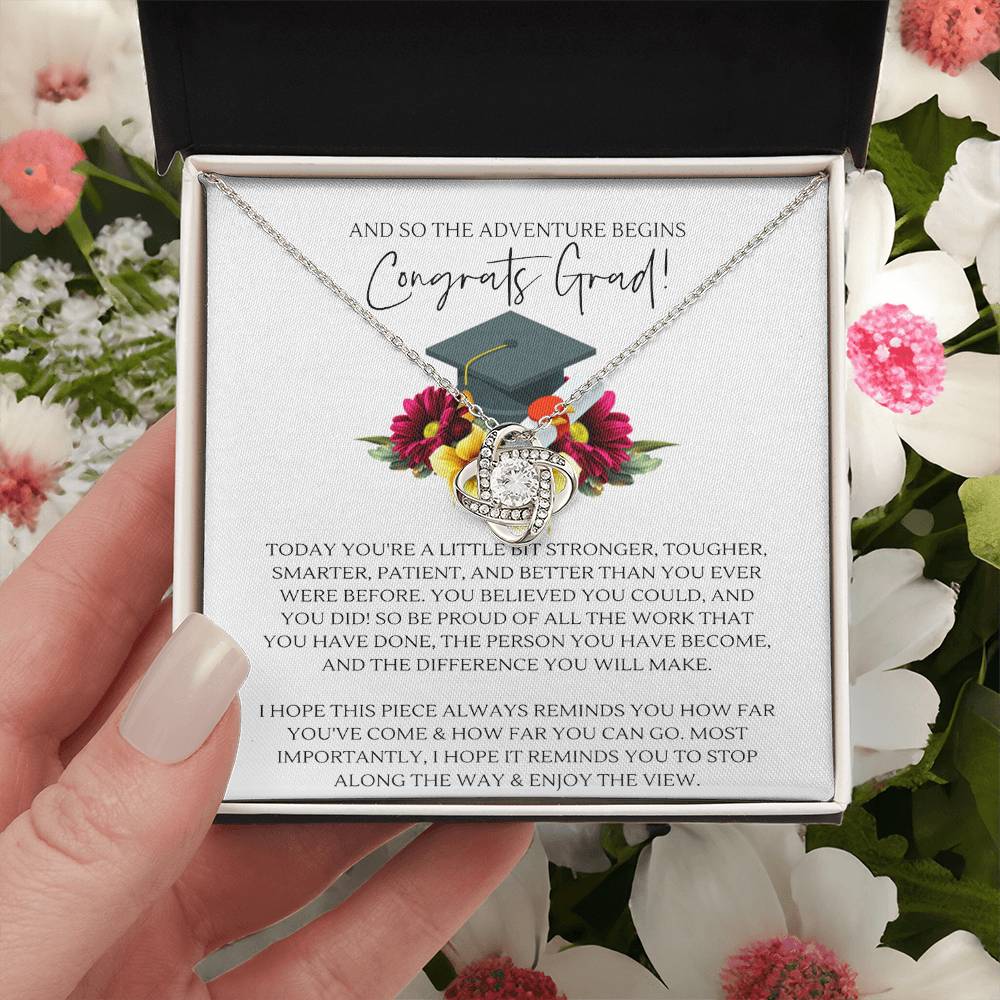 Graduation Gift For Her Graduate Necklace Class Of 2022 Hight School College Graduatio Love Knot Necklace