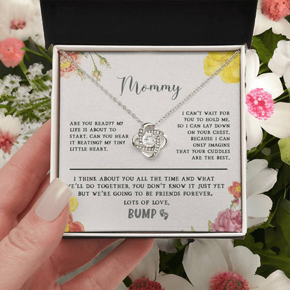 Mommy Are You Ready - Mother's Day Gift Love Knot Necklace