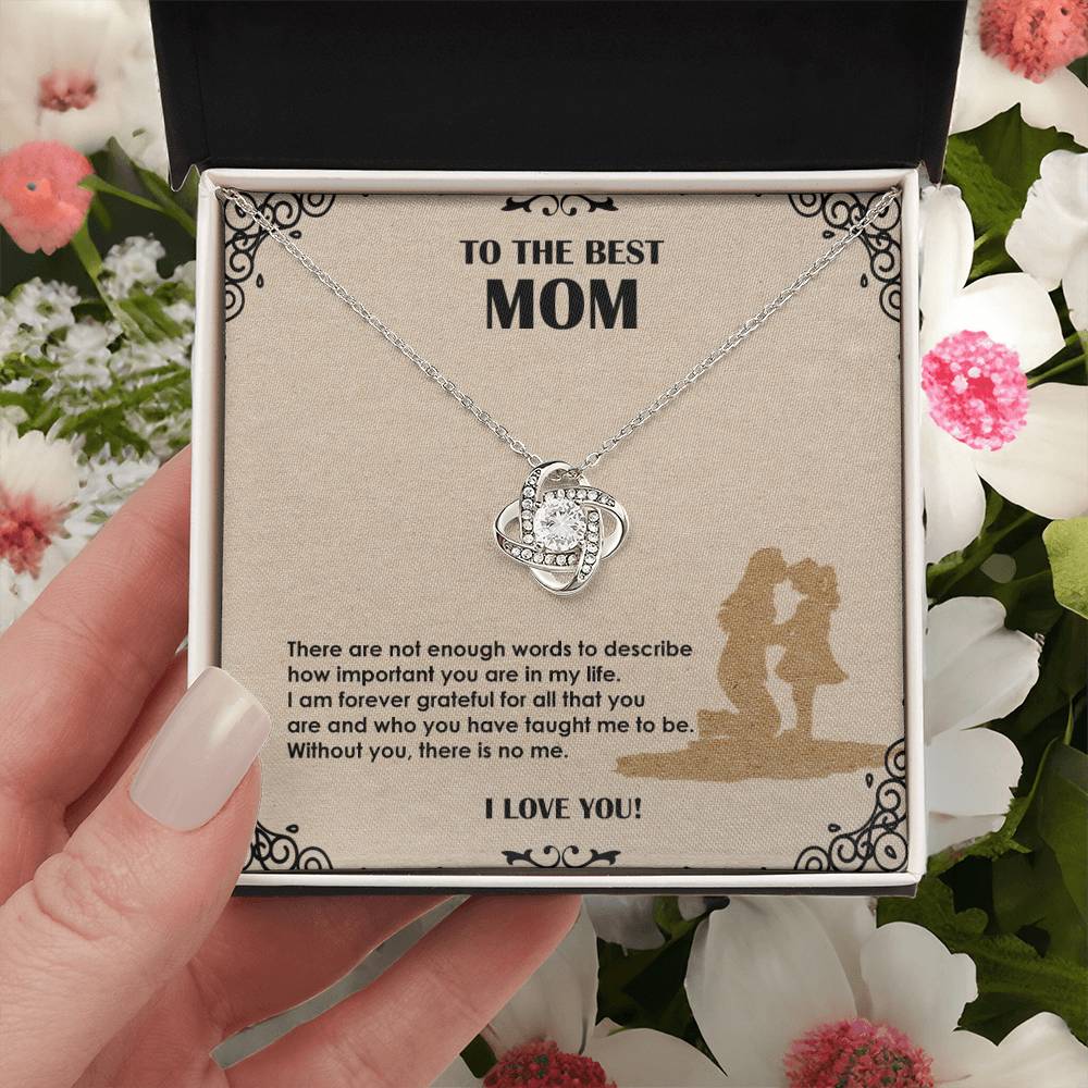 Mom Necklace Best Mom – To My Mom Best Necklace – Love Knots – Necklace With Gift Box Love Knot Necklace
