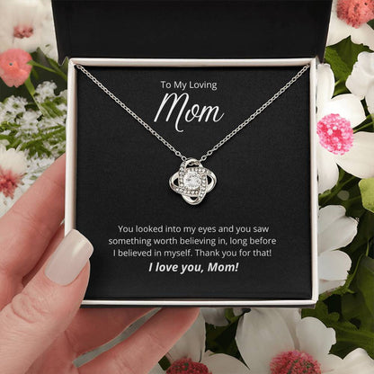 Thank You For Believing In Me ?? Love Knot Necklace
