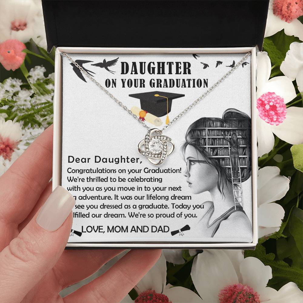 Graduation Necklace Graduation Gift For Daughter Graduation Gift Graduation Necklace Gift For Her Grad Necklace Gift Gift For Gr Love Knot Necklace