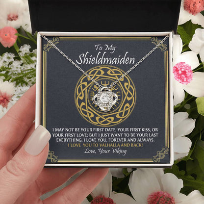 To My Shieldmaiden Knot Necklace Gift For Wife Girlfriend Anniversar Love Knot Necklace