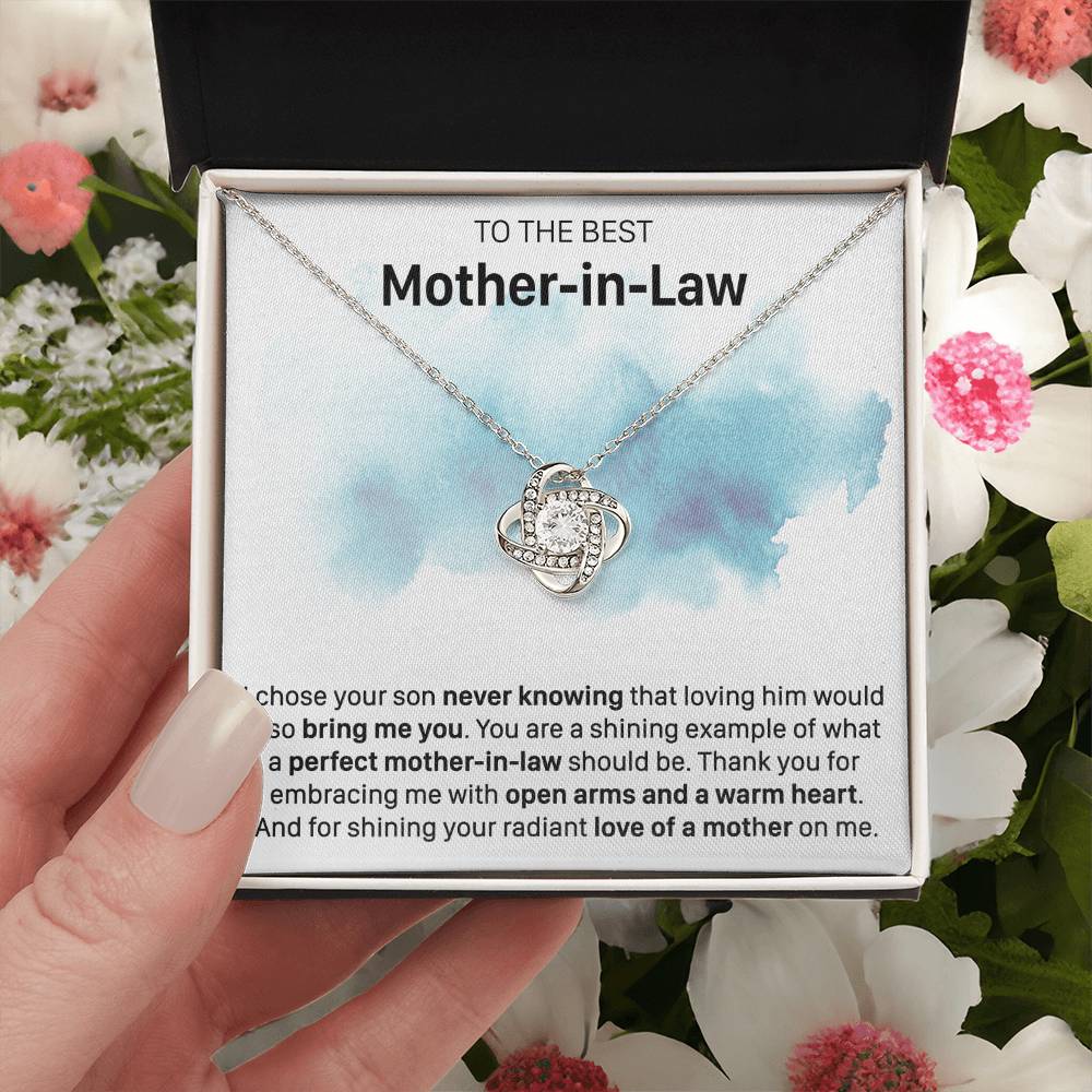Gift For Mother-In-Law Never Knowing Shining Example Love Knot Necklace Love Knot Necklace