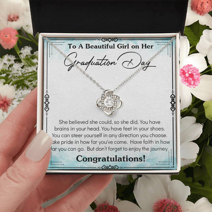 Graduation Gift Necklace Graduation Gift For Her College Graduation Gift For Her High School Senior Graduation Class O Love Knot Necklace