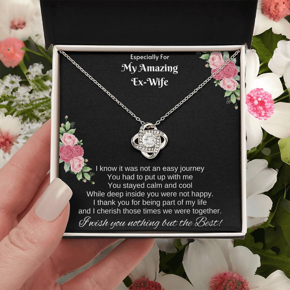 The  Ex-Wife Divorced Departing Gift Former Wife For My Ex Birthday Mother's Day Breakup Gift Friendship P Love Knot Necklace