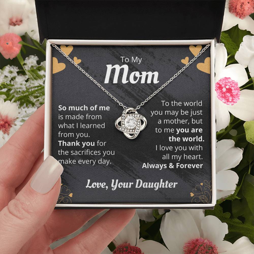 Mom - So Much Of Me - The Love Knot Necklace Love Knot Necklace