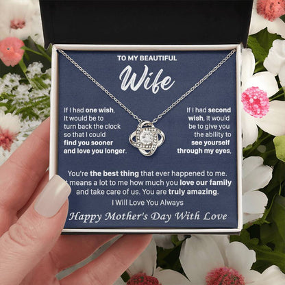 Gift For Wife 2 Wish Amazing Happy Love Knot Necklace Love Knot Necklace