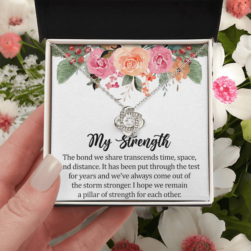 Long Distance Relationship Gift Gift For Girlfriend 1 Year Anniversary Gift For Girlfriend Necklace Jewelry With Message Card  Love Knot Necklace