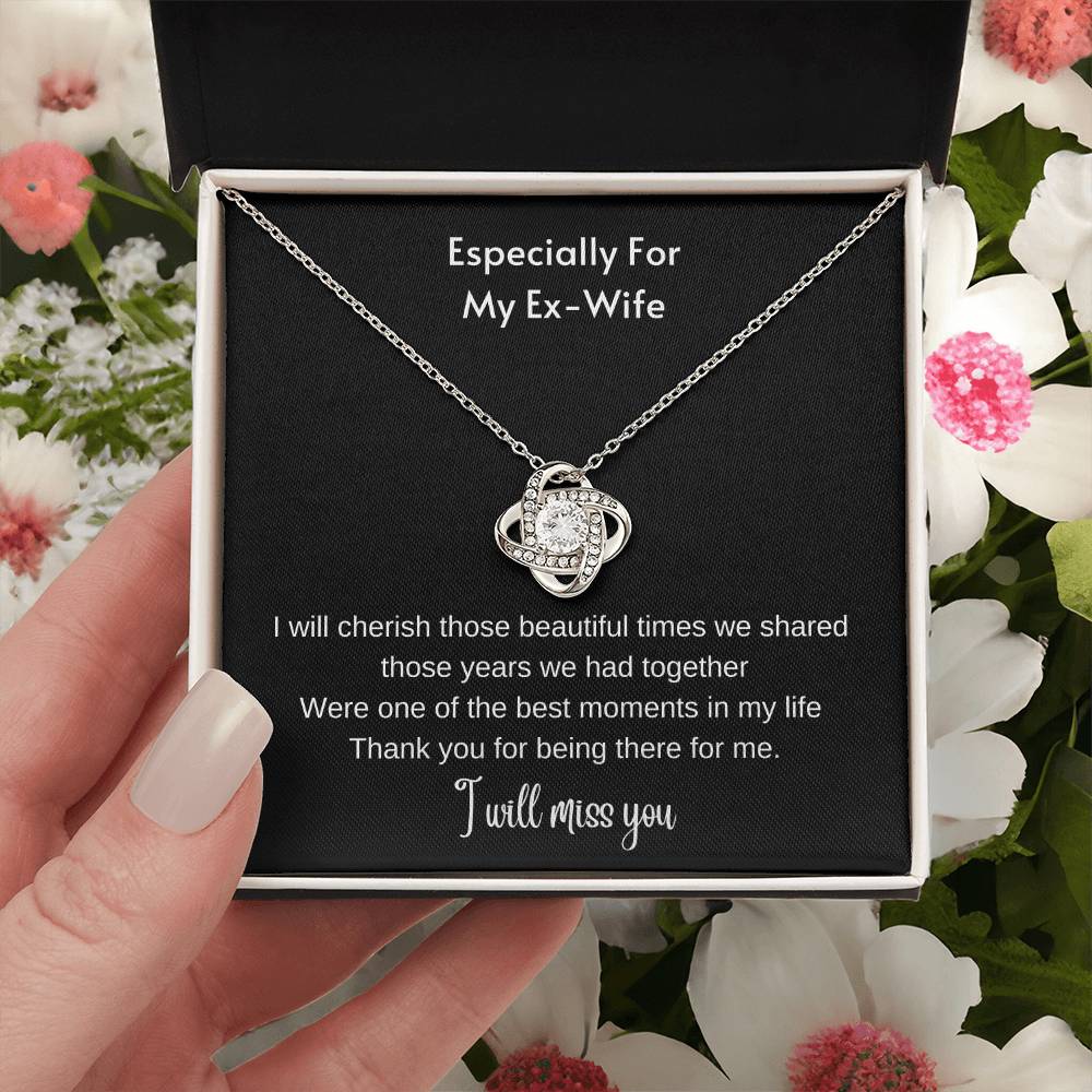 Ex-Wife Divorced Departing Gift Former Wife For My Ex Birthday Mother's Day Breakup Gift Friendship P Love Knot Necklace