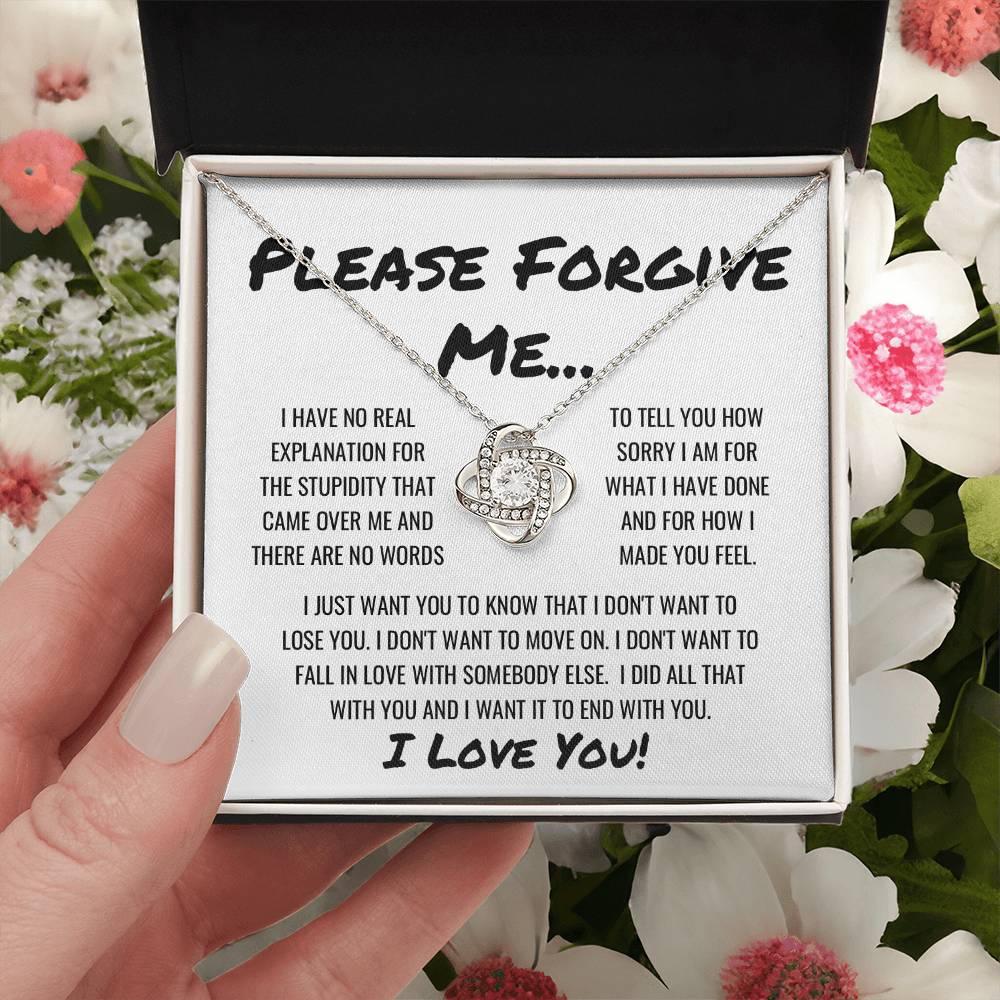 Sorry Forgive Me Apology Ne Love Knot Necklace