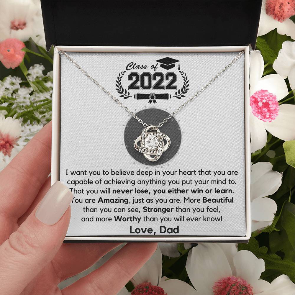 Just Released Class Of 2022 Graduation Gift From Dad Love Knot Necklace