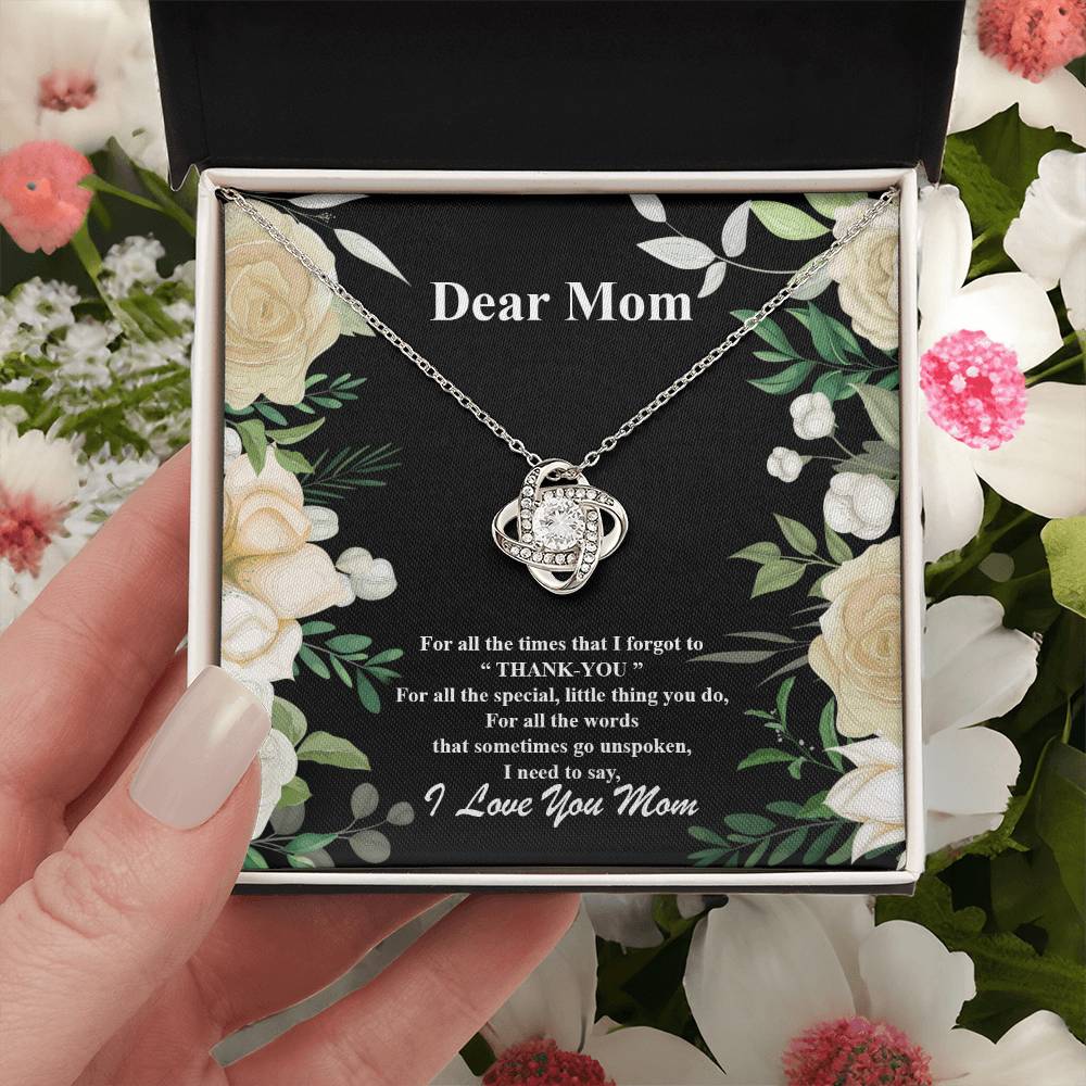 Love You Mom-Love Knot Necklace Love Knot Necklace