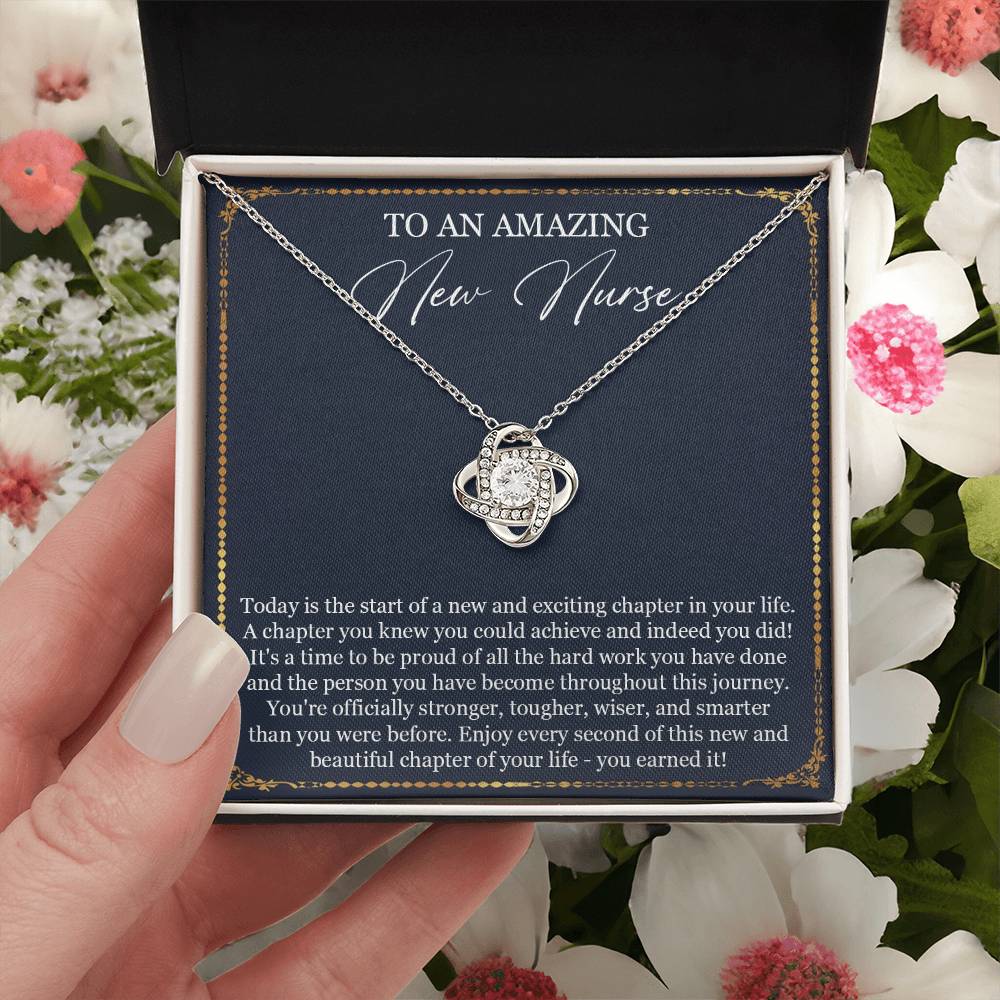 Graduation Gift Necklace For Her Nurse Graduation Gift Graduation Gift For Nurse Class O Love Knot Necklace