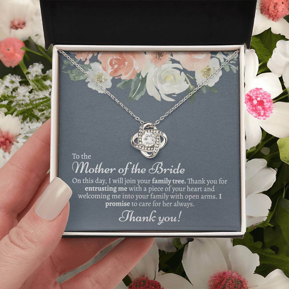 Mother Of The Bride Gift From Groom Mother In Law Wedding Gift From Groom Wedding Gift For Mother In Law From Groom Love Knot Necklace