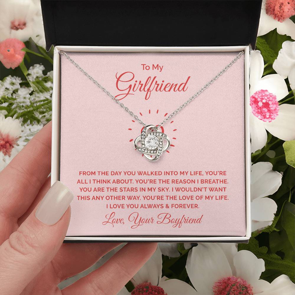Will You Be My Girlfriend Gift Girlfriend Proposal Ideas Asking Out Girlfriend Will You Be My Girlfriend Proposal Necklace Love Knot Necklace