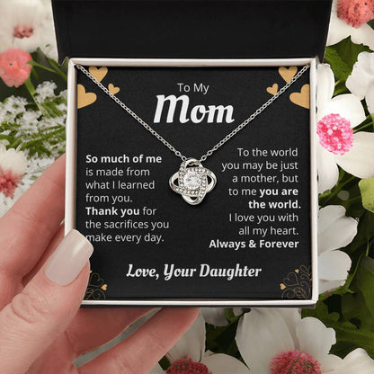 Mom - So Much Of Me - The Love Knot Necklace 1 Love Knot Necklace