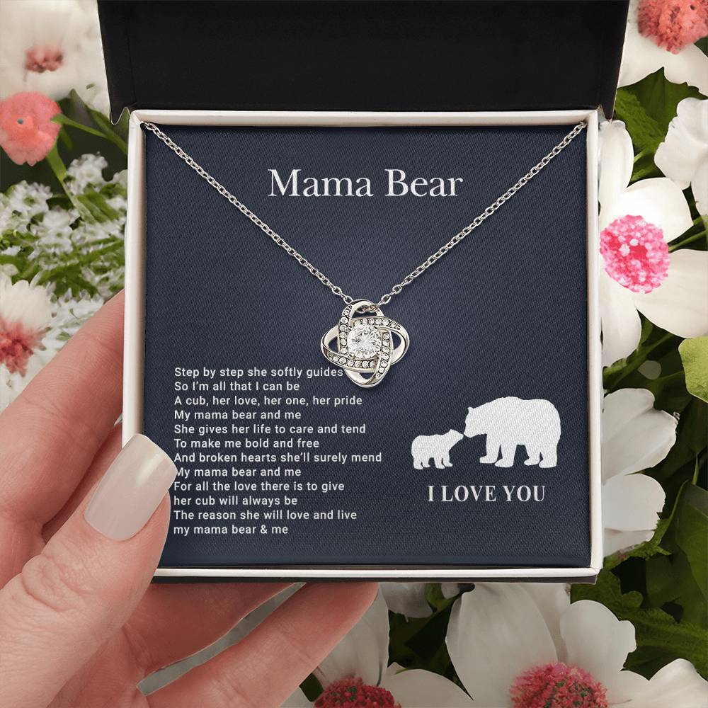 Mama Bear Love Knot Necklace