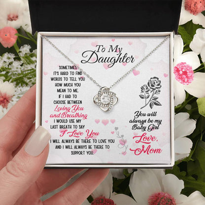 To My Daughter Amazing Gift Daughter Gift From Mom Anniversary Lovingly Mom Birthday Gift Daughter Graduation Gift Gro Love Knot Necklace